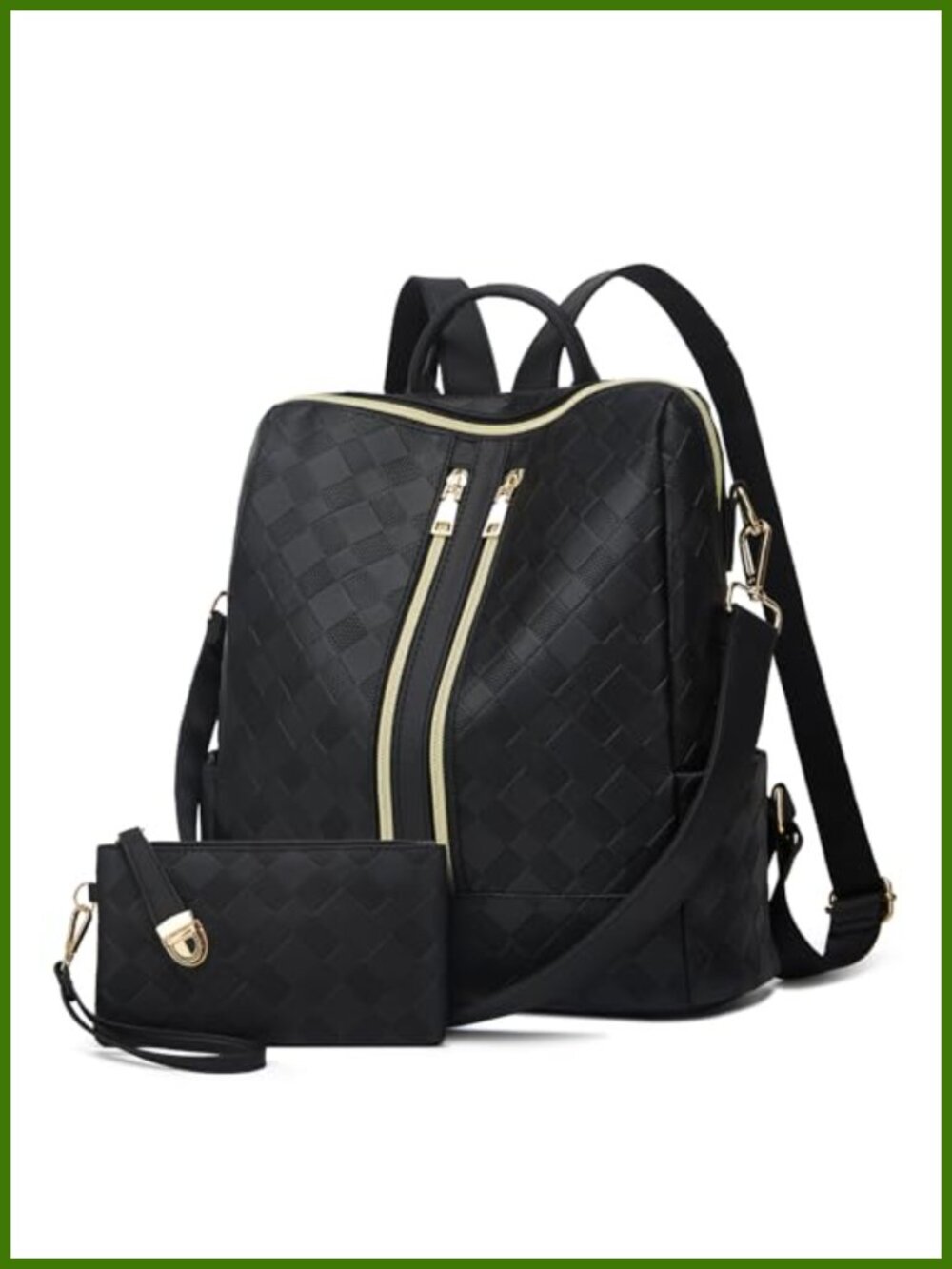 PU Leather Backpack Purse for Women Anti-Theft Casual Travel Bag